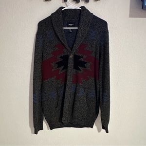 Tribal Print Knit Cardigan